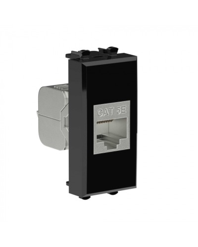 Avanti Компьютерная розетка RJ-45 без шторки модульная, кат.5е экран., Черный квадрат 1модуль DKC (4402761) в Рыбинске Коннекторы Pintop.ru