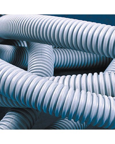 Труба гофрированная самозатухающий ПВХ 25 мм с зондом лёгкая DKC 91925 (50 м) в Рыбинске Труба гофрированная Pintop.ru