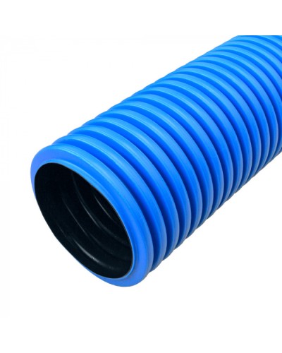 Труба гофр. двуст. ПНД жесткая тип 1250 (SN18) синяя d160 мм 5,7м (22,8м/уп) Промрукав (PR15.01056) в Рыбинске Труба гофрированная Pintop.ru