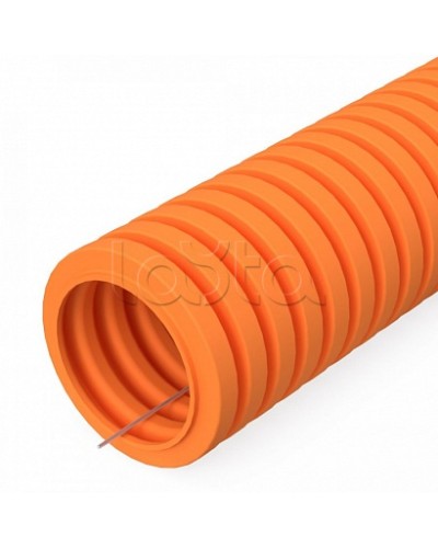 Труба гофрированная ПВХ легкая 350 Н оранжевая с/з d40 мм (15 м/960 м уп/пал) Промрукав (PR01.0134) в Рыбинске Труба гофрированная Pintop.ru