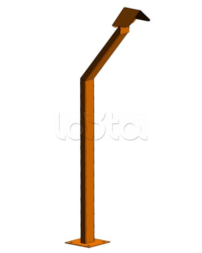 Стойка кнопки выхода Аякс наклонная исп.00 (на асфальт), оранжевая Магнито-контакт в Рыбинске Дополнительное оборудование для ОПС Pintop.ru