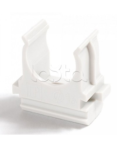 Крепёж-клипса для труб Полистирол белая д25 (100шт/1000шт уп/кор) Промрукав (PR.02725б) в Рыбинске Держатели, клипсы, скобы Pintop.ru