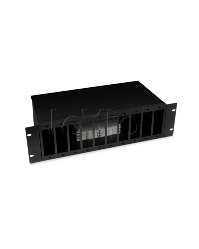 Кросс бокс оптический 19 3U на 10 адаптерных панелей Cabeus (FO-19-10FP-BK) в Рыбинске Кросс оптический Pintop.ru