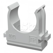 Крепеж-клипса для труб АБС-пластик в карт д20 (150шт/1500шт уп/кор) Промрукав (PR.0620)