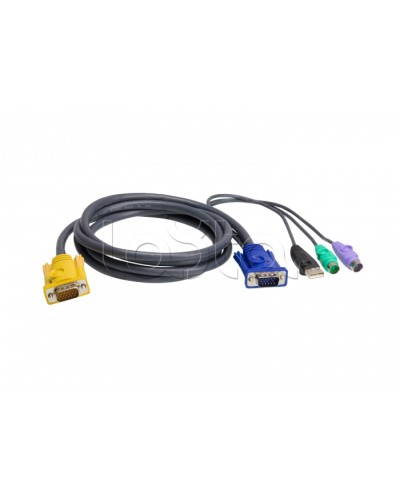 КВМ-кабель с интерфейсами PS/2, USB, VGA (1.2м) ATEN 2L-5301UP в Рыбинске Видеоусилители, Модуляторы, Делители Pintop.ru