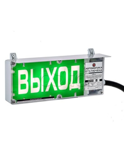 Оповещатель световой Эридан Экран-С-ККВ К1 12-24 VDC ВЫХОД цвет фона зеленый, надпись белая (КВБУ18+КВБУ18+ШТ25) в Рыбинске Взрывозащищенное оборудование (Ex) Pintop.ru