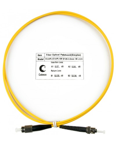 Шнур оптический simplex FC-ST 9/125 sm 1м LSZH Cabeus FOP(s)-9-FC-ST-1m в Рыбинске Патч-корды оптические Pintop.ru