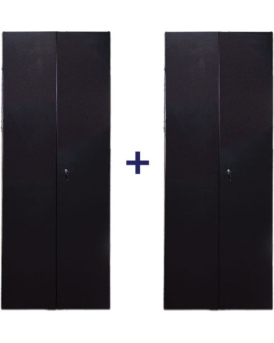 Комплект дверей 47U, 800 мм, черный, передняя - распашная металл, задняя - распашная металл TWT TWT-CBB-DR47-8x-S-M1 в Рыбинске Аксессуары для стоек и шкафов Pintop.ru