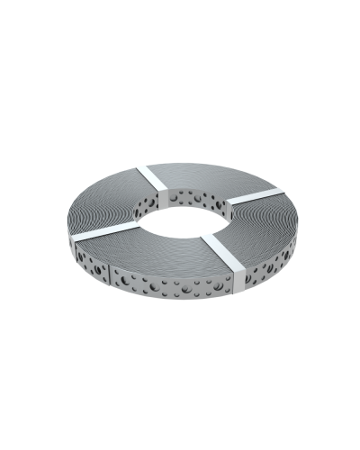 Перфорированная монтажная лента 20х1,0 мм (упак. 25 м) КМ-Профиль (PF1.0-20) в Рыбинске Аксессуары для лотков Pintop.ru