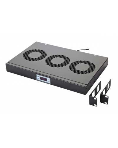 Панель вентиляционная с 3 вентиляторами, с контроллером Eurolan 60A-91-10-30BL в Рыбинске Вентиляторные модули Pintop.ru