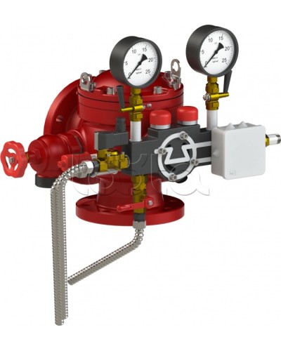 Узел управления дренчерный с комбинированным приводом Спецавтоматика УУ-Д100/1,6 (Э24, Г0,07)-ВФ.О4 в Рыбинске Устройства пуска водяного пожаротушения Pintop.ru