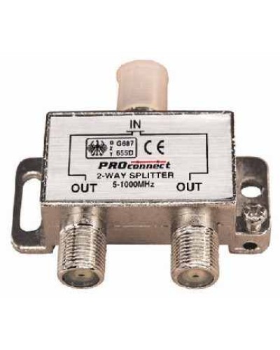 Делитель ТВ х 2 под F разъём 5-1000 МГц (10шт/уп) PROCONNECT 05-6021 в Рыбинске Коммутационные изделия Pintop.ru