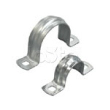 Скоба оцинкованная с двумя отверстиями, для трубы D35мм, м.о. 6,3-7,8мм (1уп = 5шт) Экопласт (43635-5)