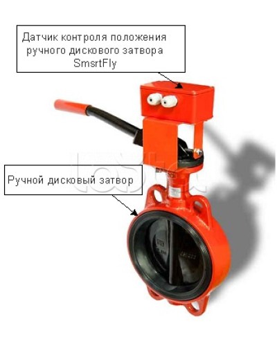Датчик ручного дискового затвора с интерфейсом С300 Плазма-Т SmartFly-С300 в Рыбинске Устройства контроля положения дисковых затворов Pintop.ru