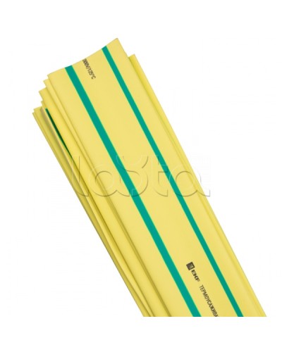 Термоусаживаемая трубка ТУТ нг 25/12,5 желто-зеленая в отрезках по 1м EKF PROxima (tut-25-yg-1m) в Рыбинске Аксессуары для кабель-канала Pintop.ru