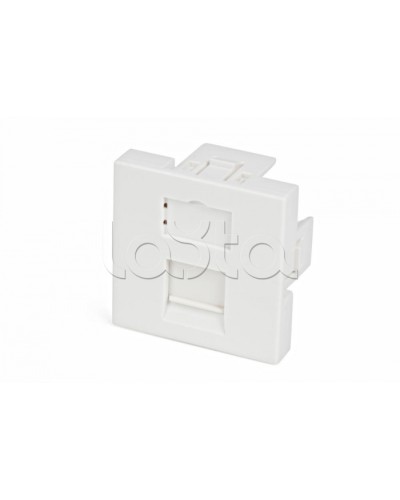 Вставка 45x45 (аналог Mosaic) для 1 модуля формата Keystone Jack, со шторкой Hyperline SIP2-1K-M45-45 в Рыбинске Модули Keystone Pintop.ru