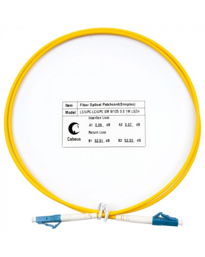 Шнур оптический simplex LC-LC 9/125 sm 1,5м LSZH Cabeus FOP(s)-9-LC-LC-1,5m в Рыбинске Патч-корды оптические Pintop.ru