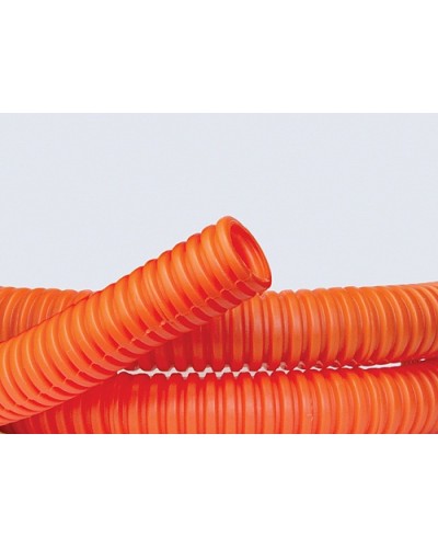 Труба ПНД гибкая гофр. д.40мм, лёгкая без протяжки, 20м, цвет оранжевый DKC 70940 в Рыбинске Труба гофрированная Pintop.ru