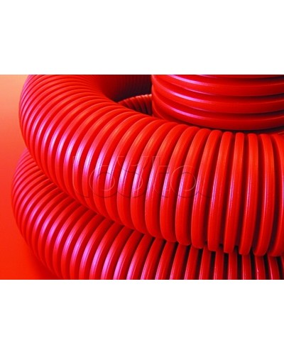 Труба гибкая двустенная для кабельной канализации д.75мм 75 м цвет красный DKC 120975 в Рыбинске Труба гофрированная Pintop.ru