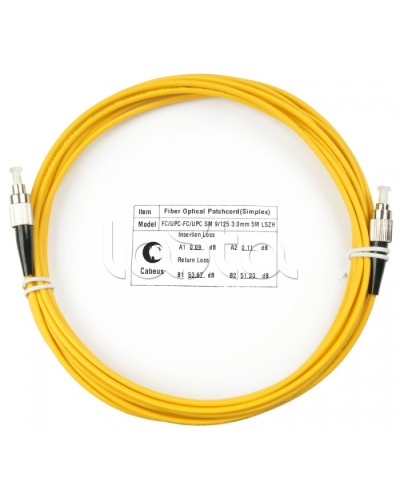 Шнур оптический simplex FC-FC 9/125 sm 7м LSZH Cabeus FOP(s)-9-FC-FC-7m в Рыбинске Патч-корды оптические Pintop.ru