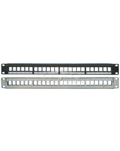 Наборная коммутационная панель 19”, 1U, 24 порта UTP/FTP Eurolan (27F-00-24BL) в Рыбинске Коннекторы Pintop.ru