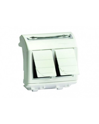 Комп.роз. RJ45 кат.6 (2 разъема 8P8C, Hyperline) Brava, белая, 2М DKC (76452B) в Рыбинске Розетки компьютерные и телефонные Pintop.ru