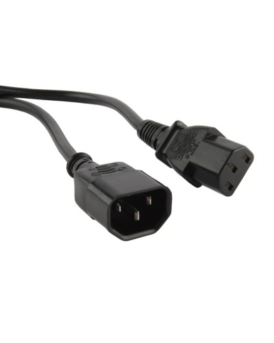 Кабель питания с заземлением Hyperline PWC-IEC13-IEC14-1.8-BK в Рыбинске Патч-корды и пигтейлы Pintop.ru