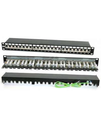 Патч-панель Hyperline PP2-19-24-8P8C-C6A-SH-110D в Рыбинске Патч панель Pintop.ru