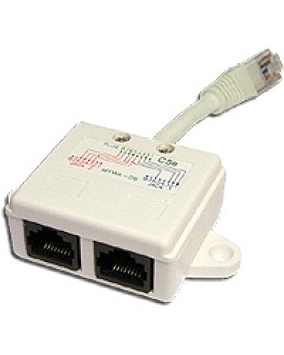 Y-адаптер 1 телефонный и 1 компьютерный порт TWT TWT-Y-E2-U2 в Рыбинске Проходные адаптеры Pintop.ru
