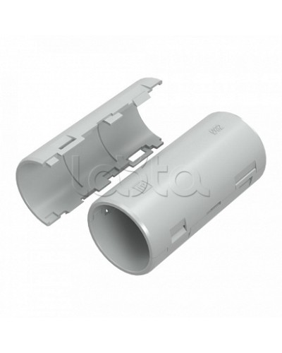 Муфта разборная d32 мм атмосферостойкая серая (36шт/360шт уп/кор) Промрукав (PR13.0412) в Рыбинске Повороты, муфты, тройники Pintop.ru