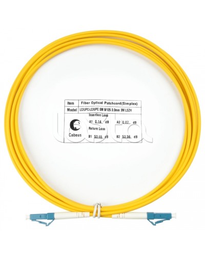 Шнур оптический simplex LC-LC 9/125 SM 3 м LSZH Cabeus FOP(s)-9-LC-LC-3M в Рыбинске Патч-корды оптические Pintop.ru