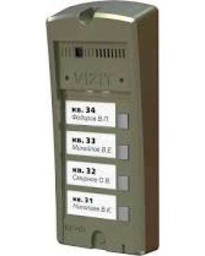 Панель вызова Vizit БВД-306FCP-4 в Рыбинске Многоабонентные устройства Pintop.ru