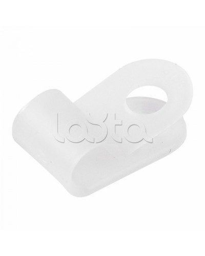 Кабельная скоба пластиковая 5мм для крепления термокабеля Спектрон-КС-5 в Рыбинске Держатели, клипсы, скобы Pintop.ru