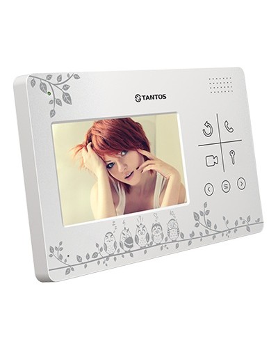 Монитор цветного видеодомофона с кнопочным управлением Tantos LILU LE Совы в Рыбинске Вызывные видеопанели малоабонентные Pintop.ru