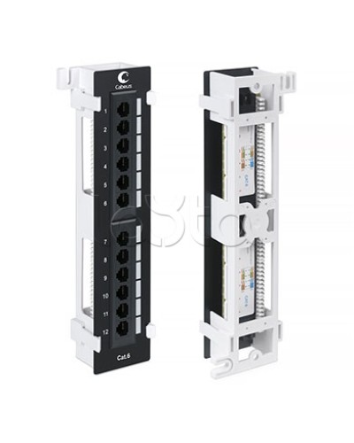 Патч-панель настенная, 12 портов RJ-45 Cabeus (PL-12-CAT.6-WL-DUAL IDC) в Рыбинске Патч панель Pintop.ru