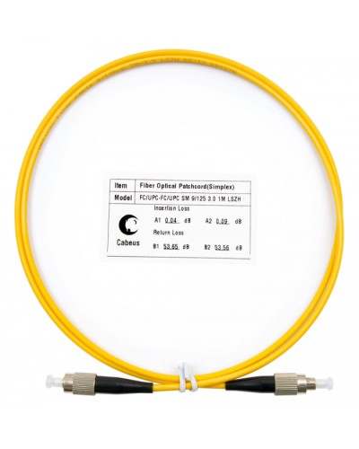 Шнур оптический simplex FC-FC 9/125 SM 1,5 м LSZH Cabeus FOP(s)-9-FC-FC-1,5M в Рыбинске Патч-корды оптические Pintop.ru