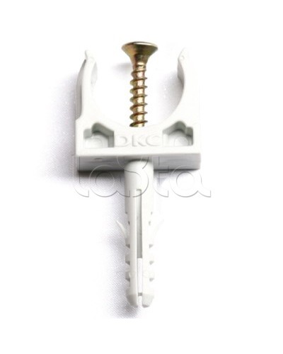 Держатель с защелкой и дюбелем, д.20 мм DKC 51320 в Рыбинске Держатели, клипсы, скобы Pintop.ru