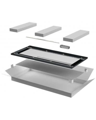 ITK LINEA E Дверь стеклянная 600мм шкафа 24U чер. (LE05-24U6X-DR) в Рыбинске Аксессуары для стоек и шкафов Pintop.ru