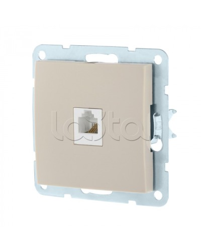 Розетка компьютерная RJ-45 кат. 5е с накладкой (бежевый) LK60 Экопласт (866101-1) в Рыбинске Розетки компьютерные и телефонные Pintop.ru