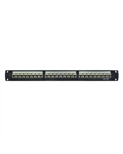 Патч-панель модульная 19, 1U, CAT6A, 24 порта RJ45, экранированная DKC RN6APPF24 в Рыбинске Патч панель Pintop.ru