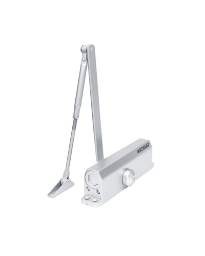 Доводчик NOTEDO DC-110 DA EN3-4, с задержкой закрывания, с рычажной тягой, (коричневый) (RAL8016) в Рыбинске Доводчики Pintop.ru