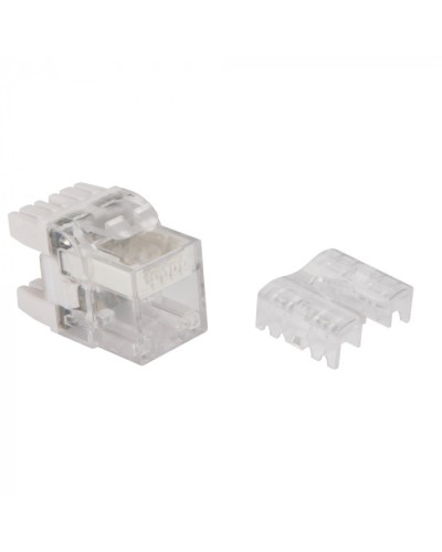 Модуль Keystone, RJ45, кат.6, UTP, 180 градусов, с индикатором, белый LANMASTER LAN-OKi45U6/180 в Рыбинске Коннекторы Pintop.ru