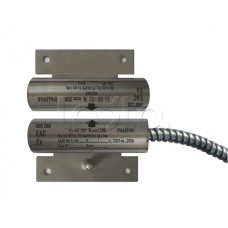 Извещатель охранный точечный магнитоконтактный взрывозащищённый Магнито-контакт Ех ИО102 N исп.301 (торцевой), с постоянно присоединенным кабелем в металлорукаве (штатно кабель 3х0,75 - 1м), 1Ex d IIC T6 Gb / РB Ex d I Mb АТФЕ.425119.171