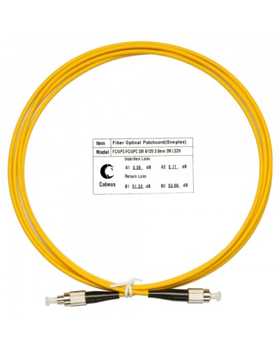 Шнур оптический simplex FC-FC 9/125 SM 2 м LSZH Cabeus FOP(s)-9-FC-FC-2M в Рыбинске Патч-корды оптические Pintop.ru