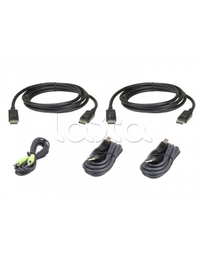 Комплект кабелей USB, DisplayPort, Dual Display для защищенного KVM-переключателя (3м) ATEN 2L-7D03UDPX5 в Рыбинске Видеоусилители, Модуляторы, Делители Pintop.ru