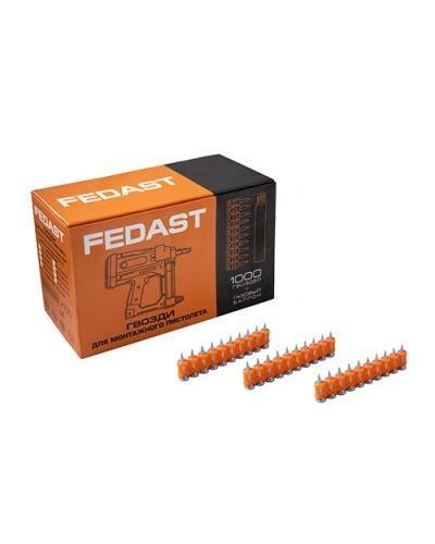 Гвозди 3,0*22 мм для монтажного пистолета с кованым наконечником (1000 шт/уп) FEDAST fd3022mgbp в Рыбинске Крепеж: Дюбели, шурупы, саморезы Pintop.ru