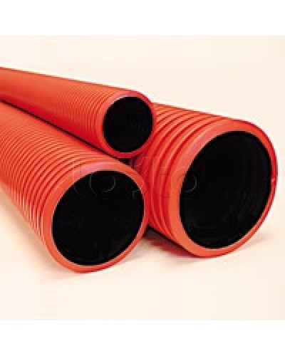 Труба гибкая двустенная D90 мм, красный с зондом DKC 121990100 в Рыбинске Труба гофрированная Pintop.ru