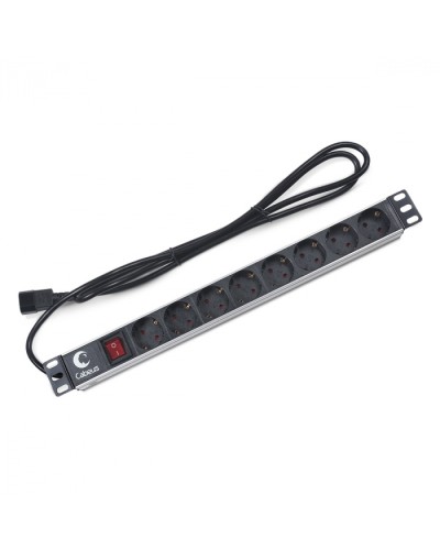 Блок на 8 розеток IEC 320 горизонтальный для 19 шкафов Cabeus (PDU-8P-2IEC) в Рыбинске Блоки розеток Pintop.ru