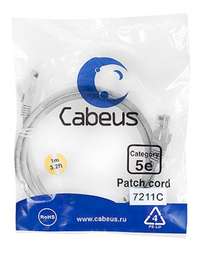 Патч-корд Cabeus PC-FTP-RJ45-CAT.6-1.5M-LSZH в Рыбинске Патчкорды (медные) Pintop.ru