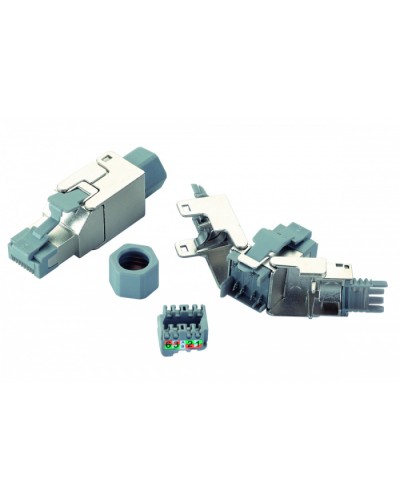 Вилка RJ45 категории 6 FTP для полевой установки Eurolan (13A-F6-03SL) в Рыбинске Коннекторы и разъемы Pintop.ru